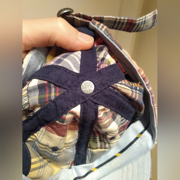 Polo Ralph Lauren Madras Cotton Plaid Patchwork Oxford Lined Hat Cap - Picture 5 of 7
